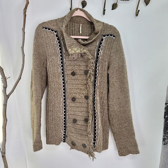 Free people cuddle bear admirals sweater cardigan - Picture 10 of 10